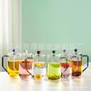 Vaso de Vidrio de Borosilicato Alto con Asa Taza de Té Verde de Alta Gama Taza Especial para Té de Burbujas con Tapa Vaso para Beber en la Oficina con Alto Valor de Color