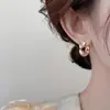 Pendientes Elegantes de Esmalte Retro con Olas para Mujer 2025 Nuevo Estilo Caliente Lujo Accesible Pendientes de Nicho Pendientes Únicos de Alta Gama