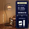Luminária de Chão Abóbora Vintage, Estilo Retro Americano, Luz Ambiente para Sofá da Sala de Estar, Luminária de Chão para Cabeceira do Quarto Estilo Wabi-Sabi