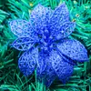 Flor de Navidad Hueca de 10 cm Flor Rosa Pegajosa Decoración de Regalo de Navidad Flor de Navidad Clásica Decoración de Árbol de Navidad Regalo