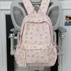 Mochila de Urso Desenho Animado Estilo Coreano Design de Nicho Feminino Grande Capacidade Estilo Universitário Mochila Escolar Estudante Mochila Fofa Versátil