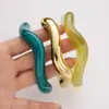 Pulsera de Borde Ancho con Superficie de Espejo de Venta Caliente Transfronteriza Europea y Americana, Pulsera Brillante Exagerada Personalizada, Pulsera de Resina Acrílica