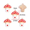 Colgante Rosa para Regalo del Día de San Valentín Hecho de Aleación con Goteo de Aceite, Accesorios para Joyería DIY, Pulsera, Pendientes, Llavero, Colgante W627