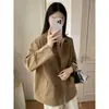 Gabardina de algodón lavado de doble botonadura estilo coreano para mujer, nueva moda primavera y otoño 2026, corte holgado, entallada en la cintura, top adelgazante