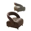 Taburete giratorio italiano para sala de estar, uso doméstico, ruedas silenciosas, banco pequeño, taburete para sofá, silla con respaldo, móvil