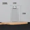 Copo de Chá de Leite Personalizado Processado Garrafa Plástica PET Descartável com Tampa 300ml Garrafa Quadrada Garrafa para Bebida para Viagem Bebida