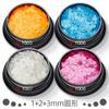 1+2 + 3mm lentejuelas redondas mixtas para uñas parche de purpurina color caramelo láser punto pequeño decoración mixta para uñas