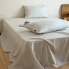 Sábana de cama de gasa de doble capa de algodón puro, fresca y sencilla, algodón puro, suave, transpirable, amigable con la piel, adecuada para todas las estaciones, juego de tres piezas para camas individuales y dobles