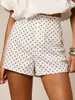 Bestseller transfronterizo europeo y americano: Shorts de lunares de cintura alta para mujer, estilo vintage, adelgazantes, versátiles, hot pants casuales para usar al aire libre