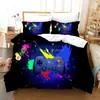 Juego de tres piezas 3D digital nuevo estampado de patrón de control de juego 3D ropa de cama comercio exterior textil para el hogar venta al por mayor transfronteriza
