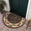 Tapetes de Piso Semisemicirculares Bohemianos Transfronterizos al por Mayor para Entrada de Casa, Resistentes a Manchas, Antideslizantes y de Fácil Cuidado