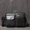 Fábrica Luo Jia Venta al por mayor Bolso de Hombro de Piel de Vaca de Primera Capa, Bolso Cruzado para Mujer, Bolso de Gran Capacidad para iPad, Bolso Transfronterizo para Hombre