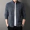 Pronta entrega Comércio exterior AliExpress Outono/Inverno Novo Suéter Casual Masculino Gola Alta Malha Jaqueta Masculina Tendência