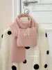 Bufanda de Punto de Lana Suave y Esponjosa Linda para Mujer Invierno Estilo Coreano Versátil Atmósfera Sensación Pareja Cálido Estudiante Bufanda de Lana