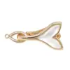 Chapado en Oro de 14K Color Duradero Cola de Pez Concha Blanca DIY Hecho a Mano Cierre para Collar Pulsera Material Accesorios Zhongxing
