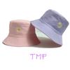 Chapéu de pescador de dupla face com bordado de margarida GD, mesmo chapéu unissex de Quan Zhilong, novo chapéu de sol da primavera e verão, moda