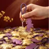 Venta Caliente Año del Cordero Tener Dinero para Gastar Llavero Dorado Oro Puro 999 Correa para Teléfono Colgante de Bolso Empaque de Caja de Regalo Regalo para Conducir