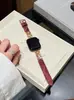 Pulseira de Relógio em Camurça com Zircônia Cúbica de Cobre e Strass Floral Compatível com Apple Watch iwatch Séries 12 11/10 Ultra/SE9