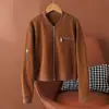 Ropa para Mujer de Estilo Europeo y Americano Transfronteriza Otoño 2026 Nuevo Estilo Chaqueta de Cuero con Solapa y Cinturón, Top Talla Grande