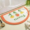 Alfombrilla de baño absorbente semicircular, engrosada, antideslizante, de cachemira, para puerta de baño/inodoro, se puede enviar por cuenta de otro
