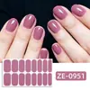 Fábrica Zhengxiang Personalizado Oem Cor Pura Simples 16 Películas para Esmalte Adesivos de Unha Estilo Europeu e Americano Exportação Adesivos de Nail Art Odm