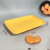 Novo prato de sushi japonês retangular de palha de trigo para salsicha em pó, prato de frutas para mesa de jantar doméstico, prato de incenso de trigo para sobremesa e churrasco
