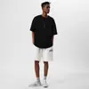 Comércio Exterior Camiseta Básica Cor Sólida Tamanho Plus Size Masculina e Feminina Camiseta de Camada de Base Manga Curta Algodão Puro Pesado Camiseta de Marca Tendência Atacado Personalização