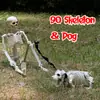 Esqueleto de Animal de Halloween Esqueleto de Perro Traje Humano Decoración de Patio Exterior Perro Festival Fantasma Evento de Fiesta Parque Infantil