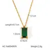 Conjunto de Pingentes Geométricos de Aço Inoxidável Ouro 18K Europeu e Americano Ins Colar de Zircônia Moda Feminina Colar Simples de Aço Titânio