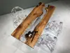 # Mesa de Rio em Resina Epóxi Madeira Maciça Placa Grande Mesa de Chá Mesa de Chá Oceânica Mesa de Jantar Mesa de Café Placa Inteira Mesa de Escritório Chá