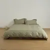 Estilo 2026 Algodão de Fibra Longa Peça Única 100% Algodão Percal Escovado Capa de Edredom Lençol de Cama Cor Sólida Algodão Puro Outono/Inverno Cama de 1,8m