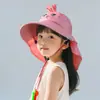 Sombrero de protección solar personalizado para niños para el verano, sombrero de ala ancha para niños y niñas, sombrero de ala para protección solar en salidas al aire libre, sombrero ligero