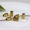 Cuentas espaciadoras de plata de Xizang con mantra de seis caracteres y agujero grande, materiales para hacer pulseras y collares de cristal hechos a mano para joyería y accesorios, venta al por mayor