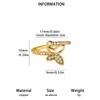 El más vendido en Europa y América: Corazón, Mariposa, Sol, Anillo Geométrico, Anillo Abierto Chapado en Oro de 18 Quilates, Joyería para Mujer con un Toque de Alta Gama