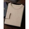 Suéter Masculino de Cashmere com Gola Redonda Espessa de 7 Fios Outono e Inverno Novo Pulôver Business Solto Casual Suéter de Tricô Camisa de Base