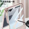 Funda Adecuada para Teléfono Móvil Samsung Z Flip7, Carcasa con Bolsa de Aire de Ventana Grande y Película Integrada, Estilo Creativo Transparente, Funda Protectora Flip7