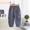 Pantalones de Primavera y Otoño para Niños 2025 Nueva Ropa Infantil de Algodón Puro Casual Largos para Niños Pantalones Jogger Cargo de Otoño