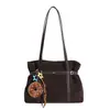 Bolsa Tote Versátil Estilo Coreano para o Trabalho para Mulheres 2025 Inverno Nova Grande Capacidade Elegante Patchwork de Luxo Leve Bolsa de Ombro/Sob o Braço