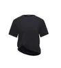 Camiseta Holgada de Estilo Nuevo para Verano con Dobladillo Ajustable a la Cintura, Camiseta Lisa Blanca/Negra para Mujer