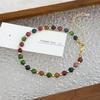 Nuevo collar de cuentas de turmalina y dopamina de piedra natural de color chino para mujer, cadena de clavícula de alta calidad y nicho de lujo ligero.