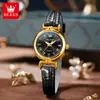 Dropshipping Relógio Oris Olevs Vintage Pequeno Marrom com Mostrador Redondo Pequeno, Simples Retrô Quartzo Feminino