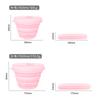 Viagem ao ar livre Proteção Ambiental Folding Bowl Viagem autônoma Leve portátil Silicone Folding Bowl Retrátil Folding Picnic Tableware