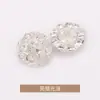 Hebilla Metálica con Forma de Flor en Capas Cosida a Mano con Diamantes 61791