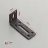Soporte de Fijación en Forma de L Soporte de Ángulo de Ajuste con Ranura Larga Conector de Accesorios para Muebles Soporte Triangular para Estantería
