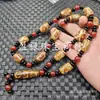 Colar de Ágata Dzi Jade Preto e Branco Ágata Vermelha Nove Olhos Três Olhos Seis Olhos Dente de Tigre Dzi Corrente de Suéter Corrente de Contas de Jade