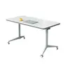 Mesa de conferencias plegable, mesa de entrenamiento móvil, escritorio individual moderno para estudio en institución educativa, mesa larga simple
