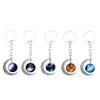 Moda Europeia e Americana Tempo e Espaço Gem Chaveiro Pendurado Na Moda Oco Estrela Lua All-match Pendurado Ornamentos