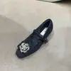 Zapatos de Lana Grises Estilo Noche Francés para Mujer, Zapatos Mary Jane de Piel con Tacón Grueso para Mujer, Ropa de Abrigo de Invierno, Zapatos para Ir al Trabajo