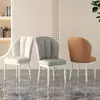 Cadeira de Jantar de Luxo Leve Nórdica Banqueta Doméstica com Encosto Cadeira Simples para Maquiagem Restaurante Hotel Ferro Forjado de Luxo Leve Cadeira de Mesa de Jantar