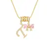Collar con Letras Dopamina Popular Transfronterizo Set de Tres Piezas con Accesorios de Lazo, Elegante y Versátil Set de Collares con Letras